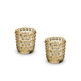 coppia votive Mossi cristallo gold luster