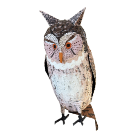 Enamel metal owl