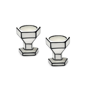 Black Carte Blanche set of 2  egg cups