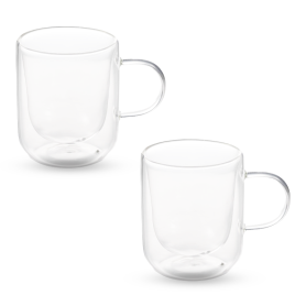 coppia mug borosilicato doppia parete