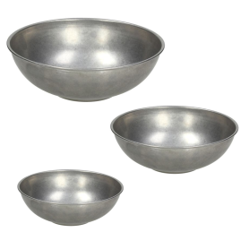 set 3 ciotole acciaio vintage